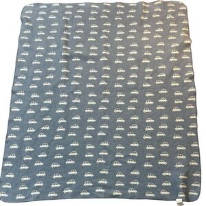 Docofil Car Print Baby Blanket Blue White Reversible Cotton Blend Portugal 48x59